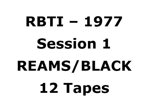 RBTI ReamsBlack Session1 1977